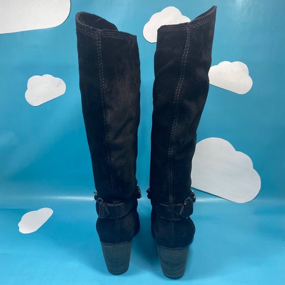 BCBGeneration Arena Black Suede Leather Boots 7B - Picture 3 of 15